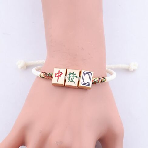 Gzrlyf Mahjong Bracelet for Women Mahjong Tile Bracelet Mahjong Player Jewelry For Mahjong Lover in Saudi Arabia