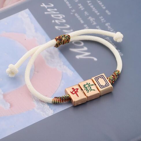 Gzrlyf Mahjong Bracelet for Women Mahjong Tile Bracelet Mahjong Player Jewelry For Mahjong Lover in Saudi Arabia