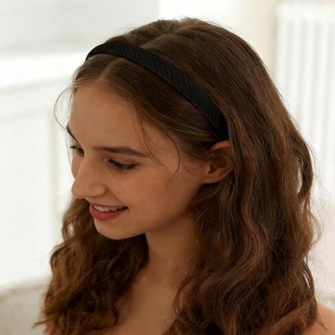 Lahnie 5 Pack Thin Headbands for Women, No Pressure No Headache Comfortable Hairbands Non Slip Skinny Knitted Headbands for Women's Hair, Cute Neutral Color Hair Accessories in Kuwait