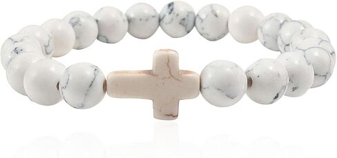 Holy Land Inspired Cross Bracelet – Stretch Elastic Christian Wristband for Men & Women – Spiritual Jewelry Gift in Saudi Arabia