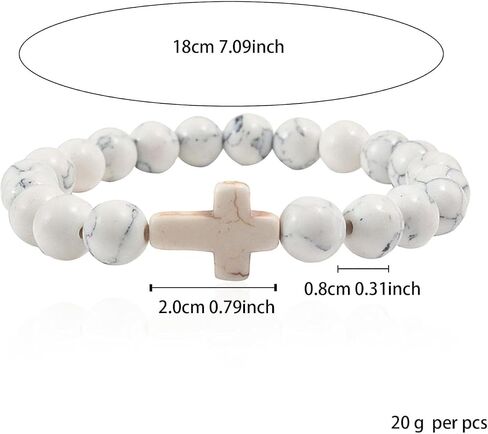 Holy Land Inspired Cross Bracelet – Stretch Elastic Christian Wristband for Men & Women – Spiritual Jewelry Gift in Saudi Arabia
