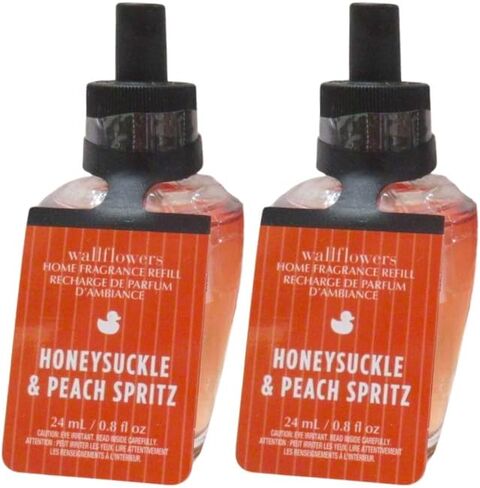 Bath & Body Works HONEYSUCKLE & PEACH SPRITZ Wallflowers Home Fragrance Refill – Fruity Floral Scent – Pack of 2 (0.8 fl oz Each) in Kuwait