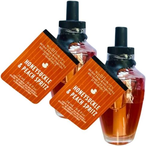 Bath & Body Works HONEYSUCKLE & PEACH SPRITZ Wallflowers Home Fragrance Refill – Fruity Floral Scent – Pack of 2 (0.8 fl oz Each) in Kuwait