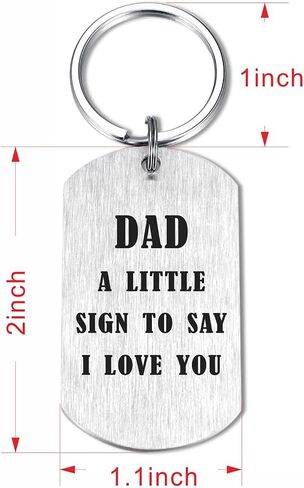 CPLJW Gift for Dad Keychain, I Love You Dad - Daddy Unique Fathers Day Gift Christmas Birthday Gifts from Daughter Son in Saudi Arabia