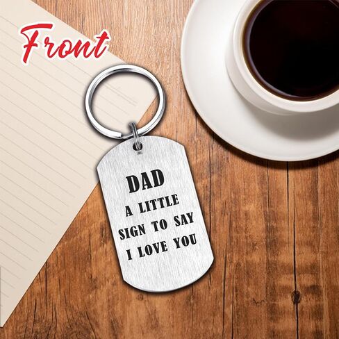CPLJW Gift for Dad Keychain, I Love You Dad - Daddy Unique Fathers Day Gift Christmas Birthday Gifts from Daughter Son in Saudi Arabia
