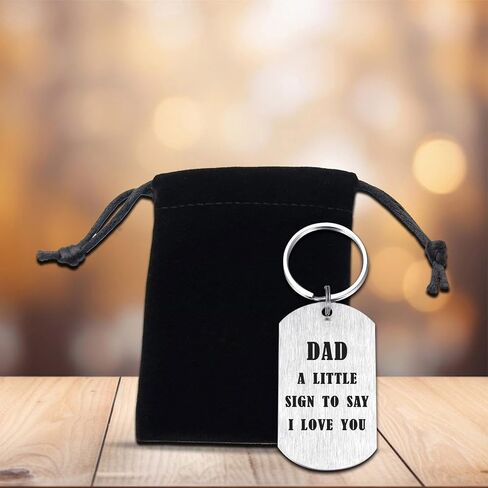 CPLJW Gift for Dad Keychain, I Love You Dad - Daddy Unique Fathers Day Gift Christmas Birthday Gifts from Daughter Son in Saudi Arabia