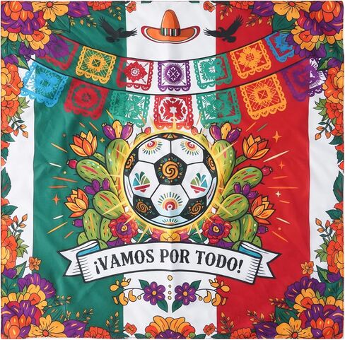 Soccer Fan Bandana 22x22 Inch - Breathable Polyester Headwear, Neck Gaiter and Face Mask for Men Women Match Day in Kuwait