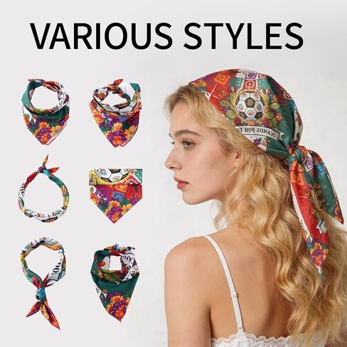 Soccer Fan Bandana 22x22 Inch - Breathable Polyester Headwear, Neck Gaiter and Face Mask for Men Women Match Day in Kuwait