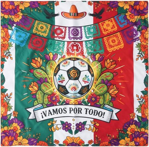 Soccer Fan Bandana 22x22 Inch - Breathable Polyester Headwear, Neck Gaiter and Face Mask for Men Women Match Day in Kuwait
