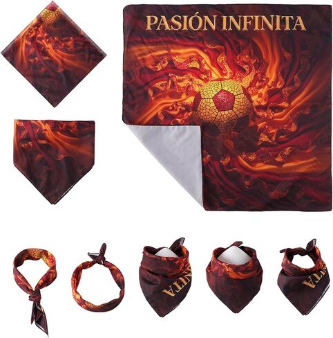 Soccer Fan Bandana 22x22 Inch - Breathable Polyester Headwear, Neck Gaiter and Face Mask for Men Women Match Day in Kuwait