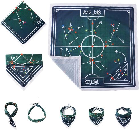 Soccer Fan Bandana 22x22 Inch - Breathable Polyester Headwear, Neck Gaiter and Face Mask for Men Women Match Day in Kuwait