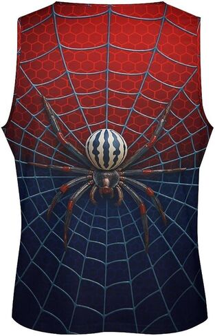 Blissboy Funny Spider Graphic Tank Top Novelty Sleeveless Shirt in Kuwait