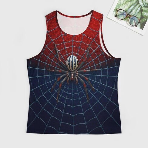 Blissboy Funny Spider Graphic Tank Top Novelty Sleeveless Shirt in Kuwait