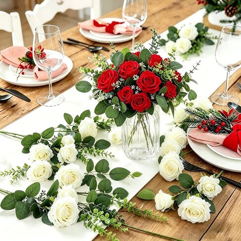100 Pcs Artificial Mixed Eucalyptus Stems Leaves Bulk, 5 Kinds Fake Greenery Silver Dollar Eucalyptus Leaves Picks, Faux Greenery Stems for Vase Wedding DIY Bouquets Floral Arrangement Home Décor in Saudi Arabia
