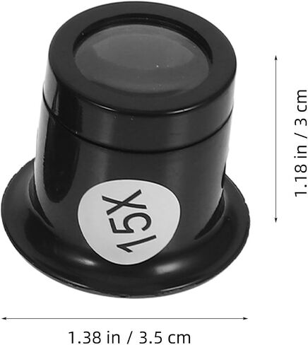 مجموعة عدسة مكبرة لعصابة الرأس من TEHAUX، 3X 5X 10X 15X عدسات مجوهرات محمولة مع إطار سلكي قوي، أداة إصلاح الساعة للعمل التفصيلي، أسود (4 عبوات) in Kuwait