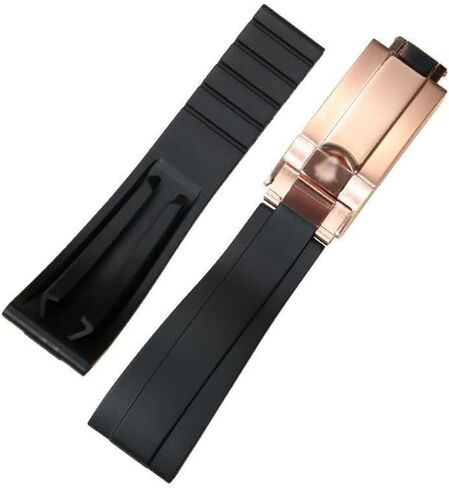 Silicone watch strap for rolex Sea-Dweller Yacht-Master Daytona Submariner Date rubber bracelet in Kuwait
