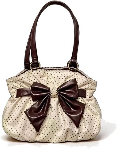Korean Polka Dot Shoulder Bag for Women Y2K Trendy Handbag CutePolka Dot Everyday Purse in Saudi Arabia