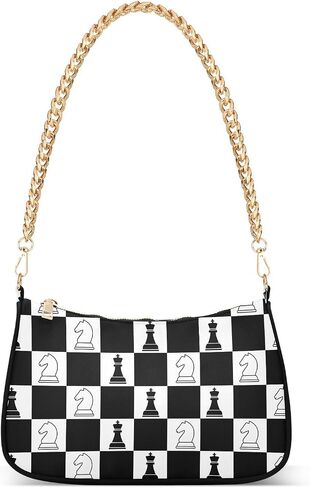 Chain Shoulder Bag Hobo Tote Handbag Mini Clutch Purse with Zipper Closure for Women in Saudi Arabia