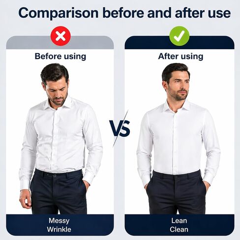 Shirt Stays for Men, No-Clip Garment Tuck Belt for Police & Military Uniform, Adjustable Elastic Shirt Holder for Work, 30-60 Inch Waist in Saudi Arabia