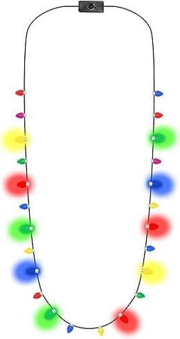 Glowmaker Christmas Necklace | Bright Light | Best Christmas Accessories | Fun and Bright 38 inch Necklace | Indoor Ornament Christmas Necklace | in Kuwait