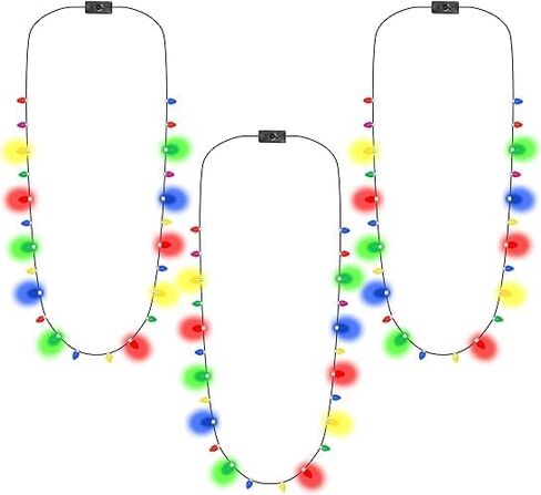 Glowmaker Christmas Necklace | Bright Light | Best Christmas Accessories | Fun and Bright 38 inch Necklace | Indoor Ornament Christmas Necklace | in Kuwait