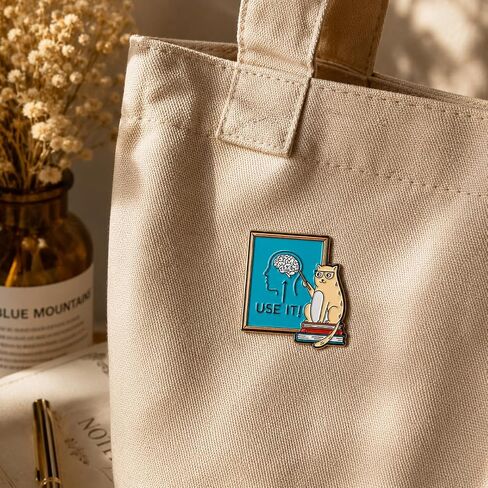 Funny Cat Teacher Pin - Enamel Kitten Meme Pins Brooch with "Use It" for Backpacks, Jackets, Hats. Cute Animal Brooches Gift for Friends, Women, Teens, Adults in Saudi Arabia