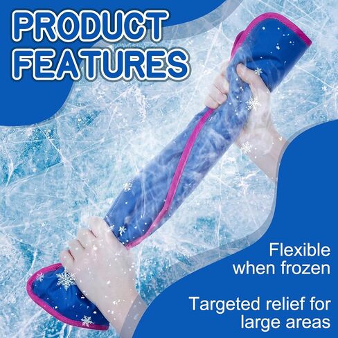 Fumete Extra Large Reusable Gel Ice Pack 20 x 24 Inch for Full Body Pain Relief, Hip, Shoulder, Knee, Back, Flexible Comfy Cold Pack Compress for Swelling, Bruises in Saudi Arabia