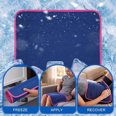 Fumete Extra Large Reusable Gel Ice Pack 20 x 24 Inch for Full Body Pain Relief, Hip, Shoulder, Knee, Back, Flexible Comfy Cold Pack Compress for Swelling, Bruises in Saudi Arabia