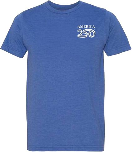 250 Anniversary USA Shirt, America250 Official Modern Logo 50/50 Heathered Tee, 4th of July Merchandise in Saudi Arabia