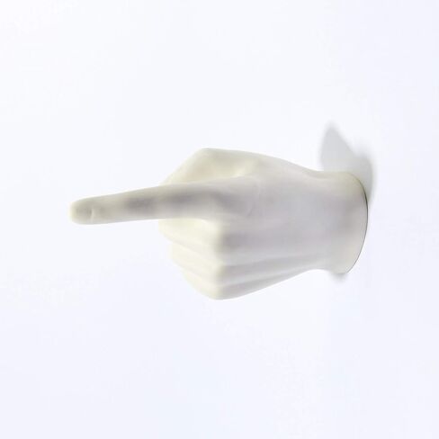 Interior Illusions Plus White One Finger Pointing Hand Wall Mount - 8 Inch Long Tall Home Decor Gift in Saudi Arabia