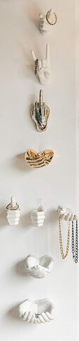 Interior Illusions Plus White One Finger Pointing Hand Wall Mount - 8 Inch Long Tall Home Decor Gift in Saudi Arabia