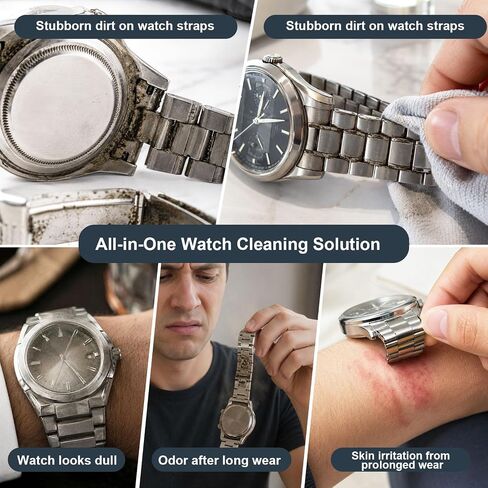 Watch Cleaning Kit - 200ml -Gentle Formula Removes Dirt, Fingerprints & Sweat Safely, Portable Care Set with Watch Cleaner Spray & Brushes for Home Travel Use, Ideal Gift for Collectors & Daily Wearers in Saudi Arabia