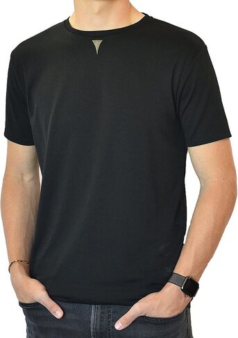 Men's Short Sleeve Soft Luxurious Rayon Blend, Breathable, Quick Dry, Stretch Crew T-Shirt in Saudi Arabia