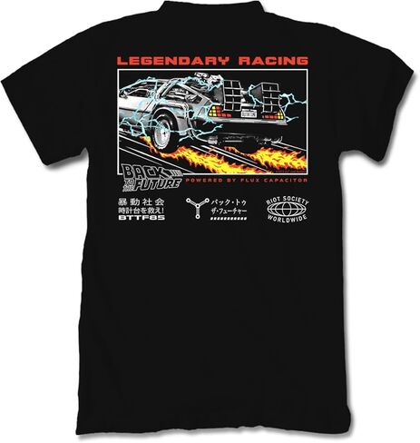 Riot Society Back to The Future Legendary Racing Mens T-Shirt - Black, XX-Large in Saudi Arabia