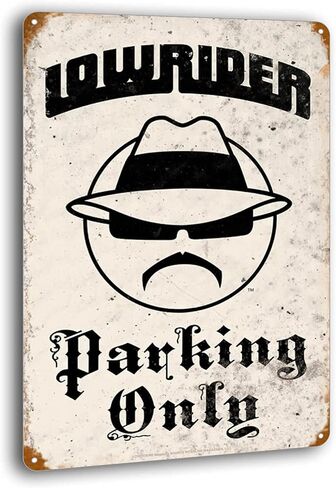 Metal Signs Wall Decor Vintage Lowrider Parking Man Cave Indoor Shop Bar Poster Home Garage Tin Sign 8 x 12 inches in Saudi Arabia