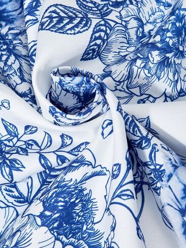 Summer Girl Flower Pattern Printed Bubble Short Sleeved Dress with Square Collar Design, Elegant and Fashionable in Kuwait