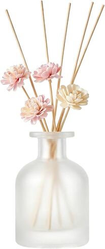 150ml/5oz Glossy Blue Modern Decorative Glass Diffuser Bottle, Empty Refillable Reed Diffuser Replacement Jar, Small Bud Vase Aromatherapy Container for DIY Fragrance Home Office Decor in Saudi Arabia