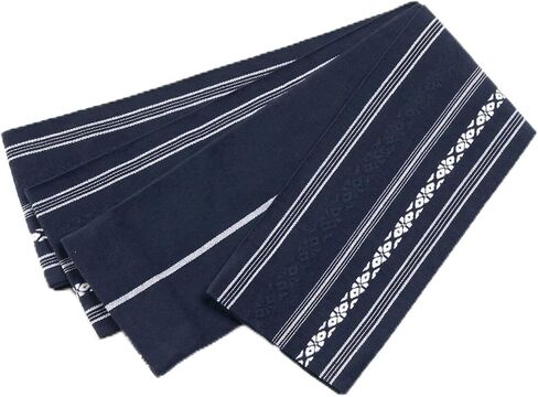 Admitted &Feeling Japanese Men's Kimono Belt Heko Obi Hand-Tied Traditional Sash for Yukata & Kimono, 100% Cotton Waistband in Saudi Arabia