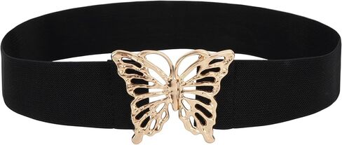 Women Butterfly Metal Closure Wide Elastic Band Waist Belt Stretch Corset in Saudi Arabia