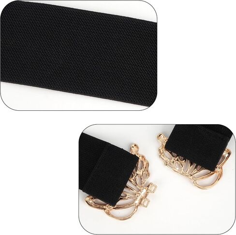 Women Butterfly Metal Closure Wide Elastic Band Waist Belt Stretch Corset in Saudi Arabia