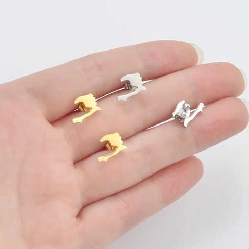 14K الذهب الأصفر أييتي خريطة هايتي أقراط للنساء - أييتي أقراط سحر هايتي خريطة أقراط هايتي أقراط سحر هايتي أقراط هايتي خرائط هايتي مجوهرات هدايا للنساء in Kuwait