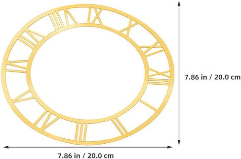 KALLORY 2Pcs Roman Numeral Wall Clock Stickers Self-Adhesive Mirror Decorative Decals Acrylic Dial Plate for Living Room Hotel Entryway in Kuwait