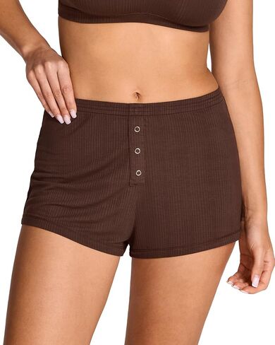 Women's Natrelax Pajamas Shorts Modal Relaxed Fit Sleep Lounge Summer Ribbed Casual Cozy Sleepwear Pj Bottoms in Saudi Arabia