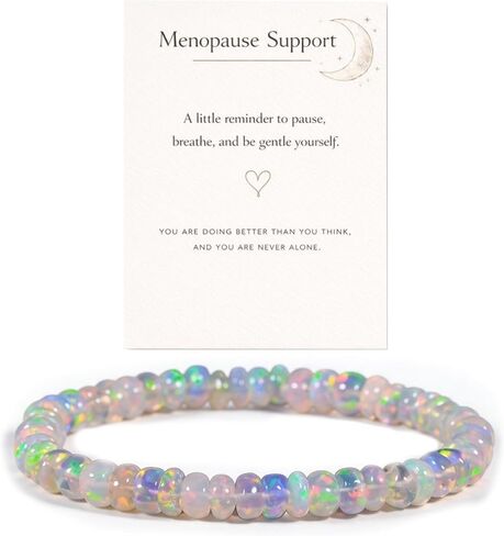 Menopause Bracelet Tigers Eye Opal Cat Eye Natural Stone Beaded Bracelet Gift Self Care Reminder Bracelets Thoughtful Encouragement Menopause Support Jewelry Gift in Saudi Arabia
