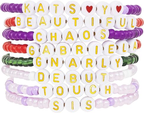 KATSEYE Merch Bracelets Stackable Stretch Inspired Friendship Bracelets Gifts for Fans Concert Outfits Friendship Jewelry Gifts for Fans Women Men Pop in Saudi Arabia