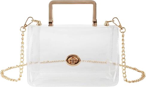 U Scinan Stadium Approved Clear Crossbody Purse Transparent PVC Handbag for Concert Sports Game Day Festival in Saudi Arabia