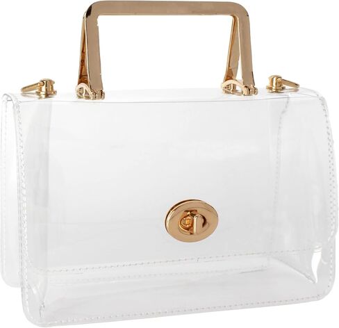 U Scinan Stadium Approved Clear Crossbody Purse Transparent PVC Handbag for Concert Sports Game Day Festival in Saudi Arabia
