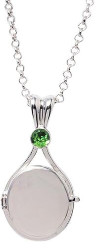 Mermaid Shell Silver Plated Copper Necklace - Openable And Closable Zircon Locket Chain - For Fans Women Gift in Saudi Arabia