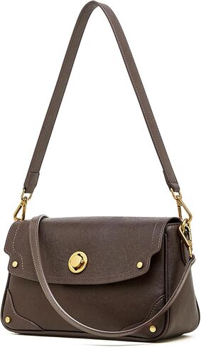 MFFOR Leather Crossbody Bags for Women, Small Purse, Shoulder Handbags | Genuine leather, Soft touch, Well-organized, Secure closure, 2 detachable straps in Saudi Arabia