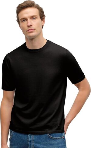 KVSS Men's T-Shirts Pima Supima Cotton & Cashmere Lightweight Breathable Knit T Shirt Short Sleeve Round Neck Luxury T-Shirt in Saudi Arabia